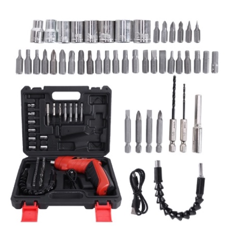 [ ABJ ] Mesin Bor Tanpa Kabel Set Aksesoris Obeng Listrik/Mesin Bor Cordless Mini 48pcs Set / Bor mini / Screwdriver Baterai