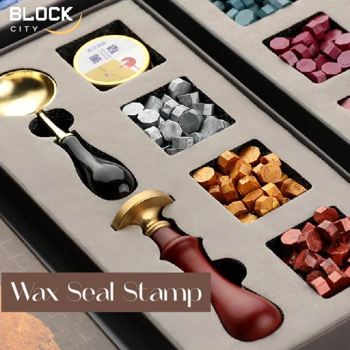 

Terlaris Block_City Latter Wax Seal/Set Stempel Lilin/Letter Wax Seal Aestethic