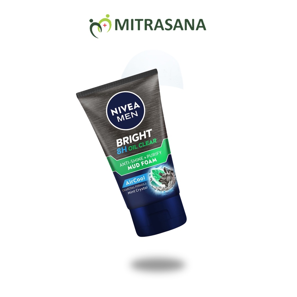 Nivea Men BRIGHT OIL CLEAR ANTI SHINE + PURIFY MUD Facial Foam 100ML