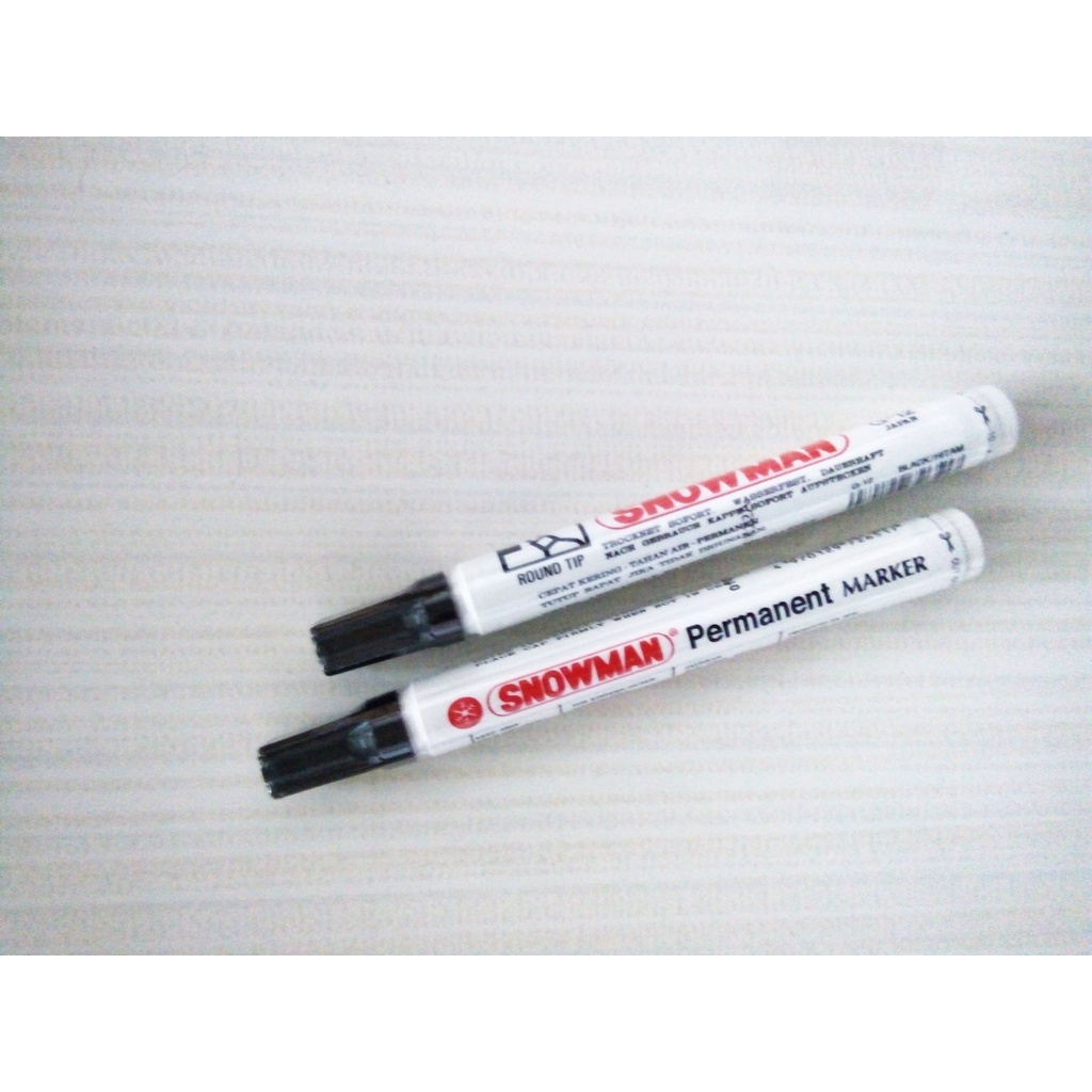 

Spidol Snowman Permanent Marker HITAM (Tidak bisa dihapus) ecer satuan