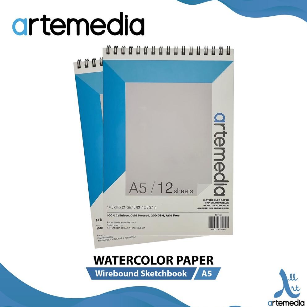 

Watercolor Pad Artemedia Watercolor Book A5 Wire Bound Sketchbook