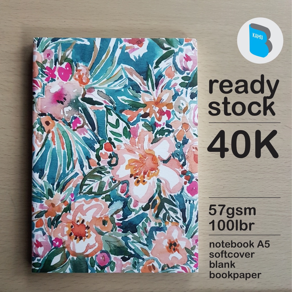 

[57gsm] Notebook A5 Buku Catatan Diary Jurnal Bookpaper - Flower Painting 02