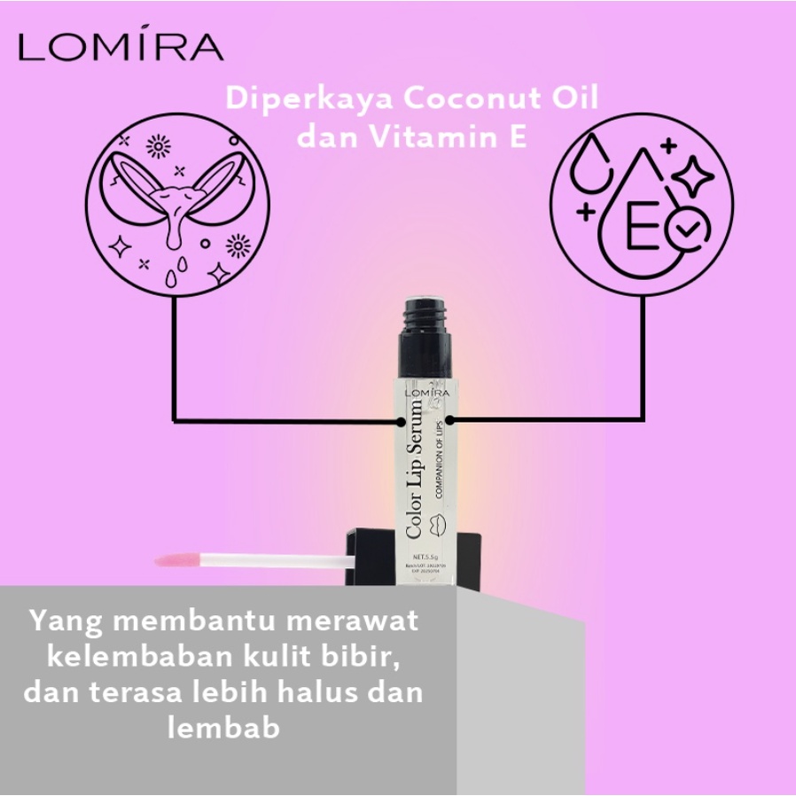 Color Lip Serum 5,5 Gr Melembabkan Kulit Bibir Companion Of Lips Serum Bibir BPOM LOM-COLOR-LIP