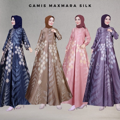 GIZA - GAMIS MAXMARA SILK LUX PREMIUM GAMIS MAXMARA PREMIUM JUMBO TALI PINGGANG BUSUI
