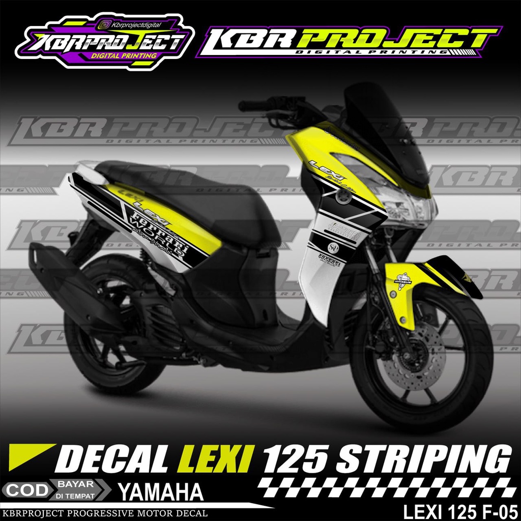 LEXI 125 STIKER MOTOR KEREN DECAL STIKER FULL BODY LIS VARIASI LEXI 125 STIKER MOTOR YAMAHA DESAIN R