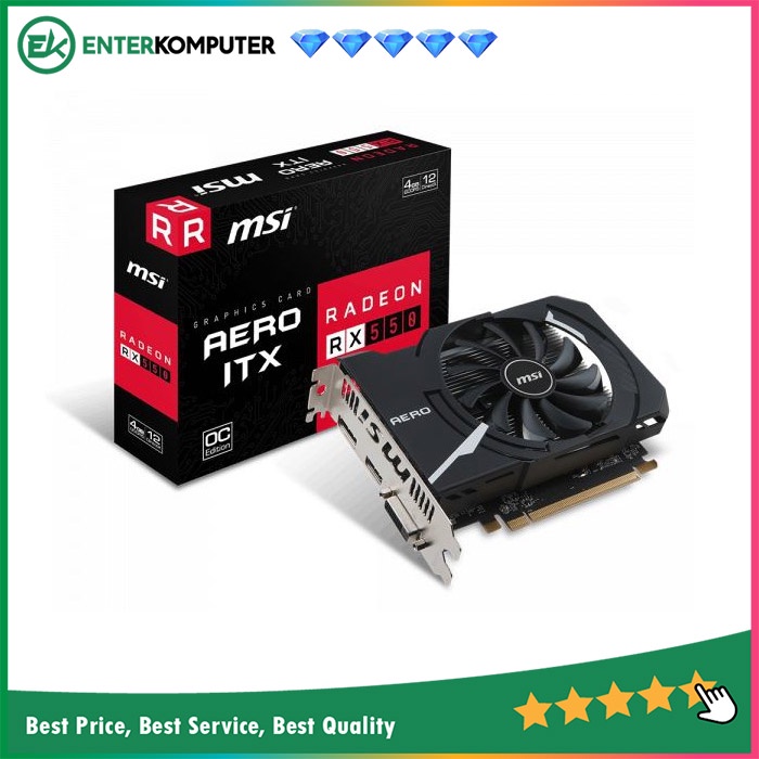 MSI Radeon RX 550 4GB DDR5 - AERO ITX 4G OC