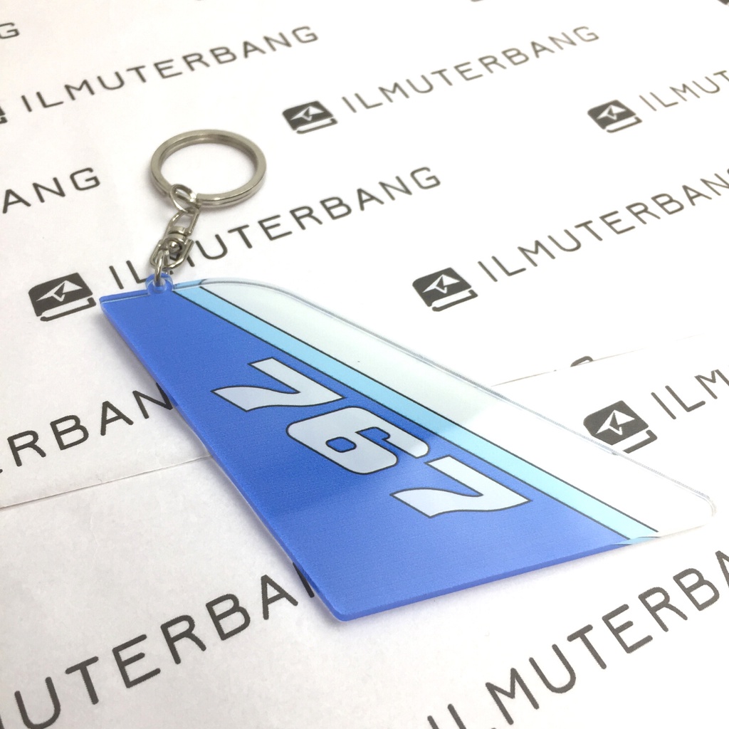 Gantungan Kunci  Pesawat - Tail Boeing 767 - Ilmuterbang