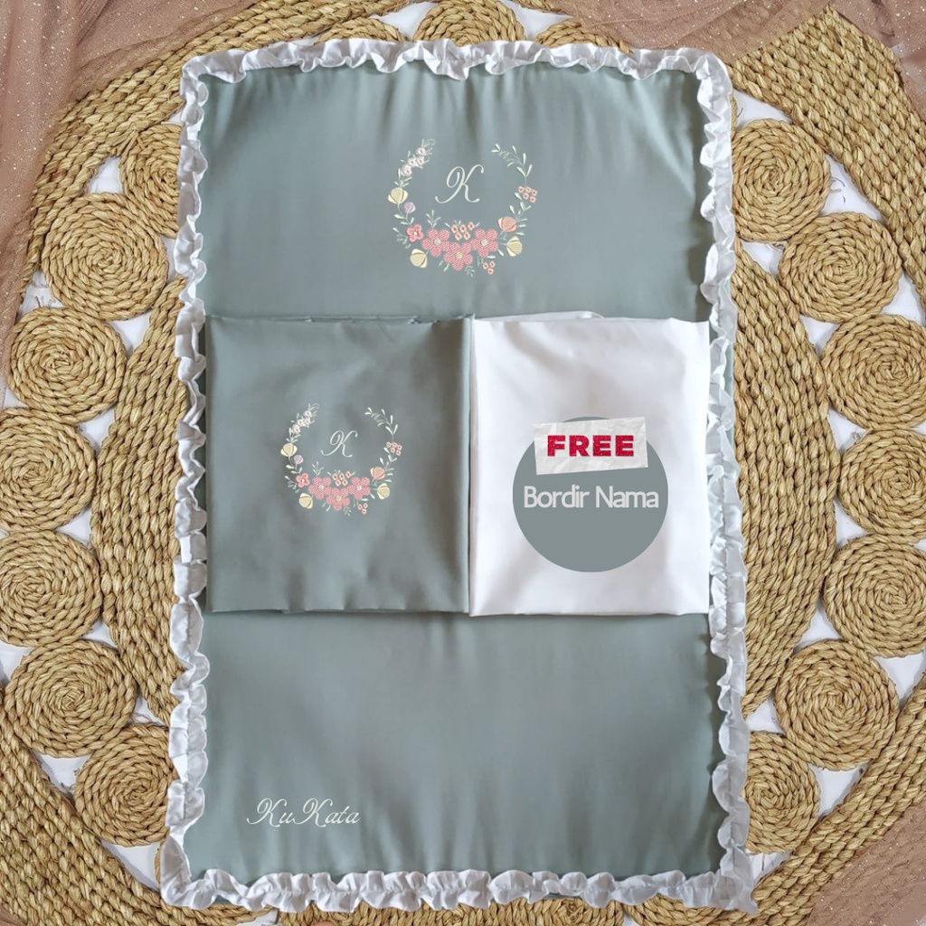 Mukena Set Sajadah Anak Dewasa Custom Bordir Nama Inara Mukena Lebaran