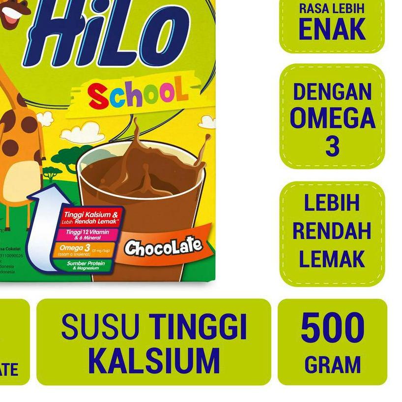 

✷ HiLo School Chocolate 500 gram - Susu Tinggi Kalsium Rendah Lemak ♠