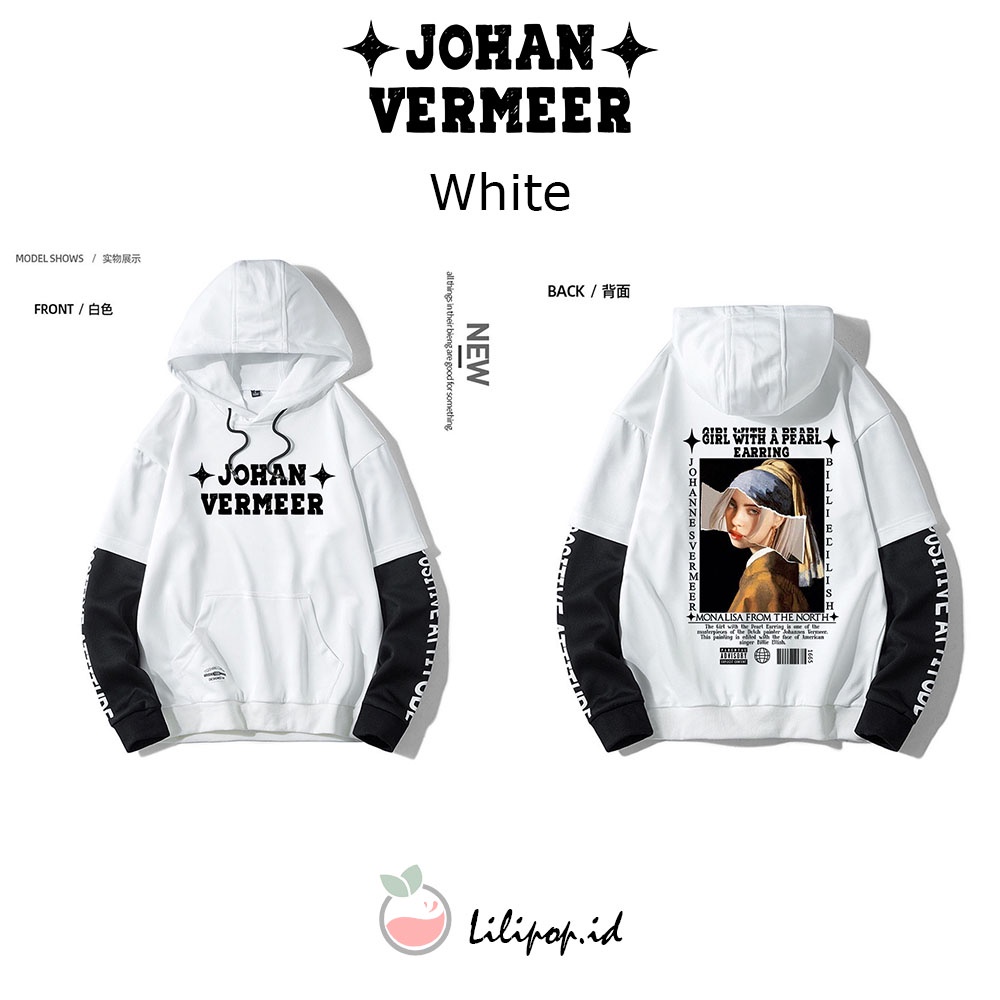 Lilipop.id Sweater Pria Wanita  John Vermeer Hoodie Jumper Outwear