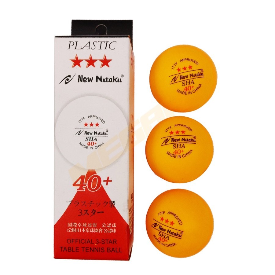 BOLA PINGPONG TENIS MEJA PING PONG ISI 3 DHS / NITAKU / BUTTER 3STAR WHITE YELLOW MURAH GROSIR