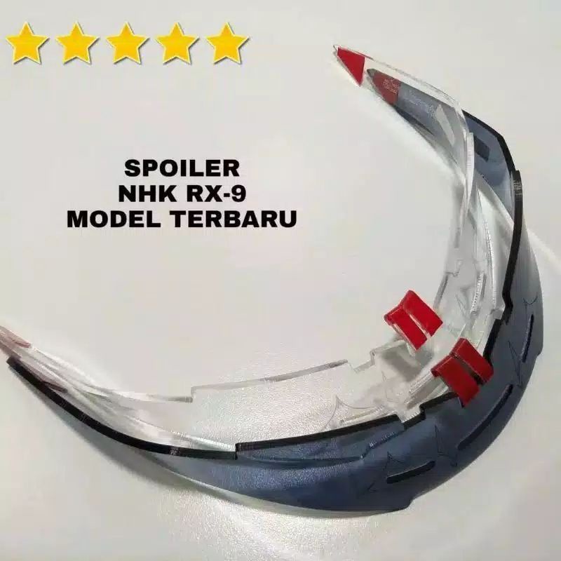 Spoiler Helm NHK RX9 Dark Smoke hitam Bening murah