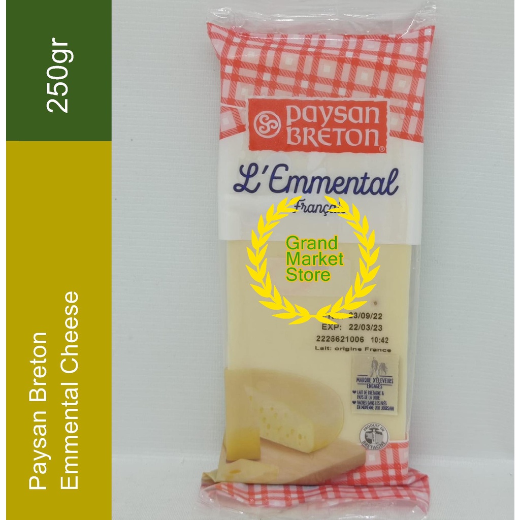 

Paysan Breton Emmental Cheese 250gr Francais Keju L' Ementhal Import 250 g