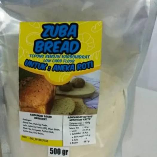 

➥ ZUBA BREAD khusus untuk membuat roti rendah karbo 500 gr ♜