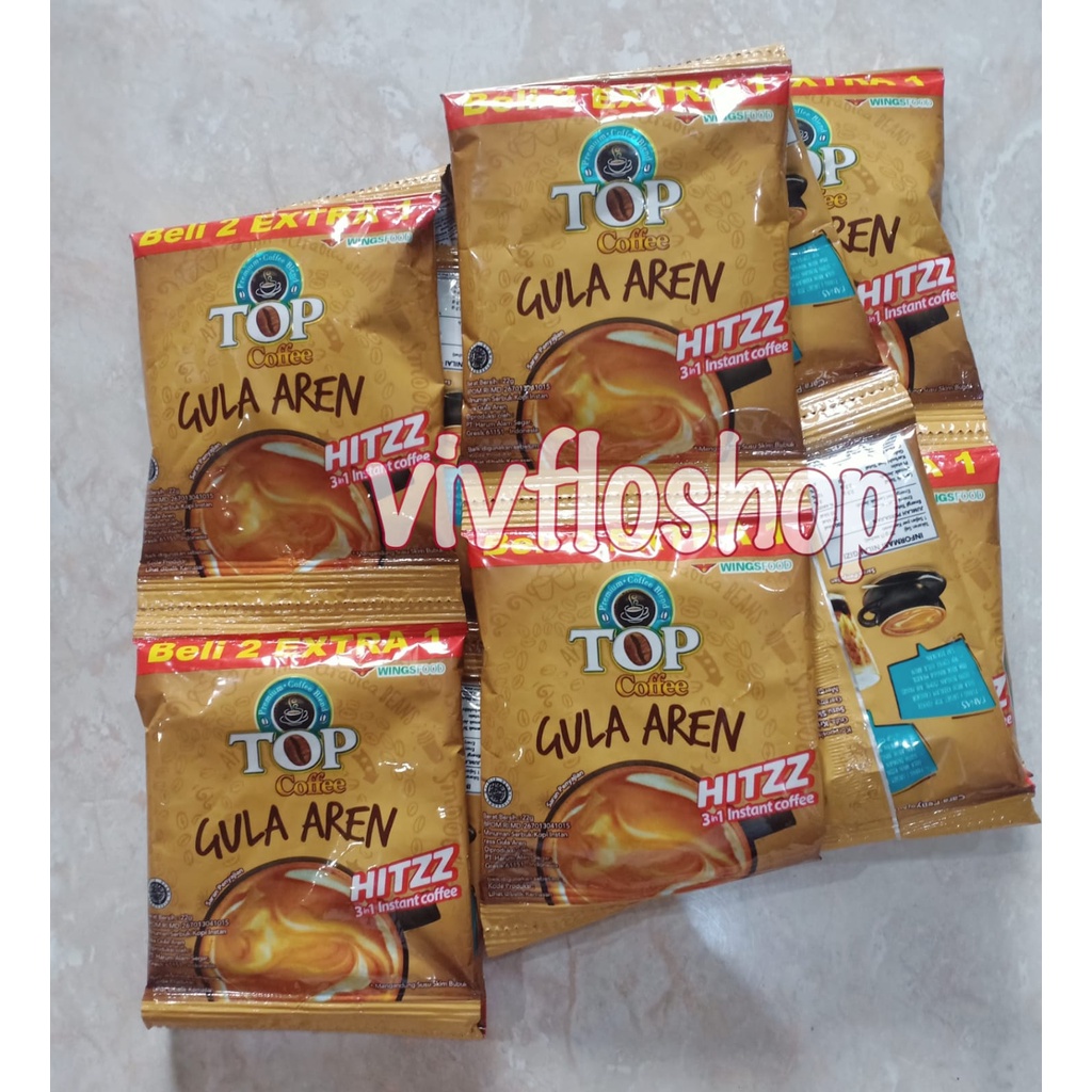 

Kopi Instan Top Coffee Gula Aren 3in1 (Kemasan Renceng)