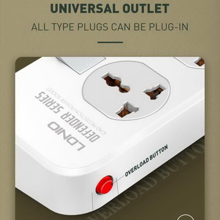 LDNIO SC4408 stop kontak colokan listrik universal & USB fast charger