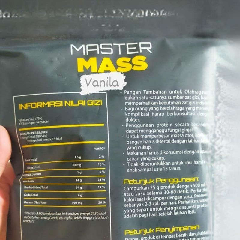 master mass 2 lbs weight gainer 2lbs master whey gainer PENAMBAH BERAT BADAN MASTERMASS VECTORLABS