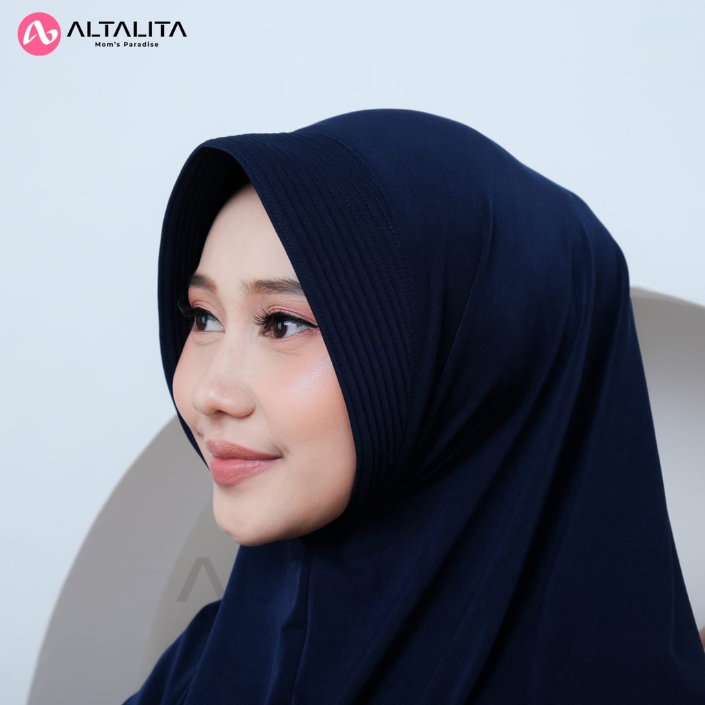 Altalita - Kerudung Instan Bergo Hamidah Jersey Premium Jilbab Sport Qaila Olahraga Ukuran M Hijab Sekolah Instan Menutup Dada