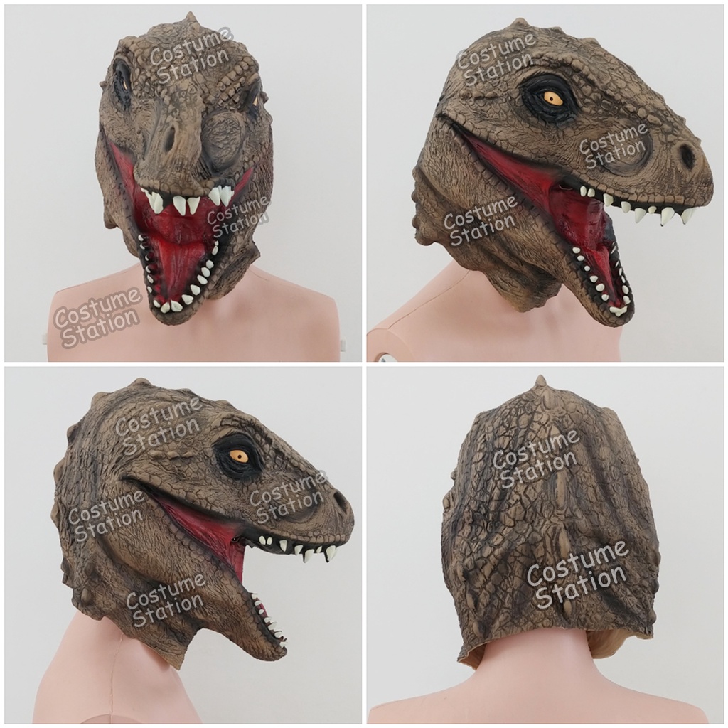 Topeng Dinosaurus Raptor / Trex Mask Latex Dinosaur Hewan Binatang Animal Pesta Halloween