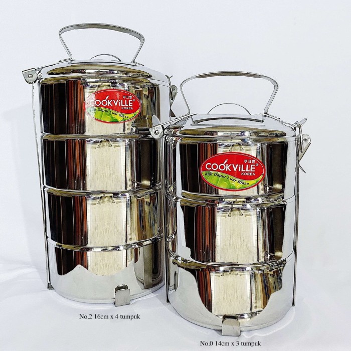 Rantang Rantang Susun Stainless Steel Besi Untuk Makanan 14Cm/16Cm- Cookville