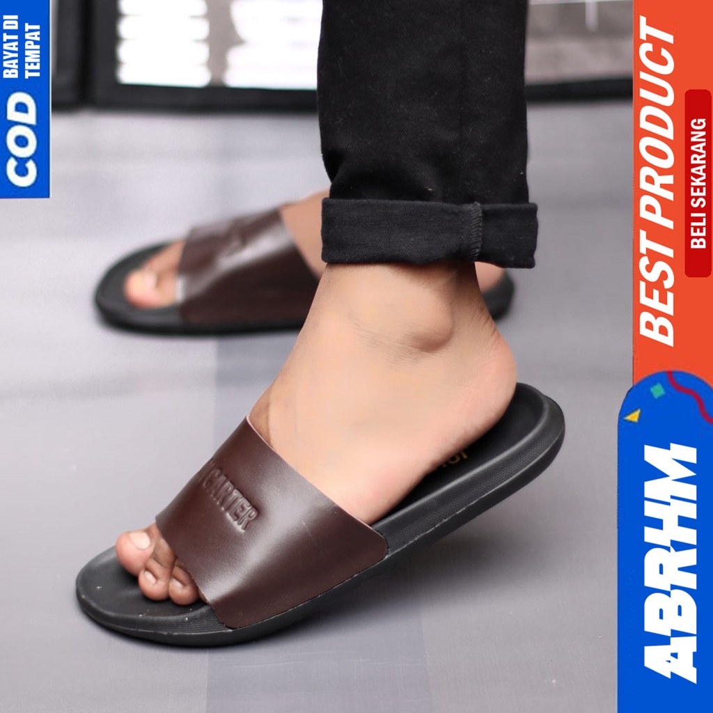 Sandal Slide Pria Casual Sendal Selop Pria Ringan Distro Abrhm KAGI