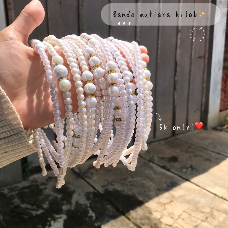 Bando mutiara hijab/ non hijab by hijab.nanad