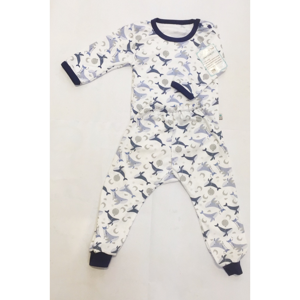 Little Owl Baby Wear Setelan Oblong Panjang - pendek kancing depan - panjang kancing depan - jumper buka kaki Size NB|S|M|L|