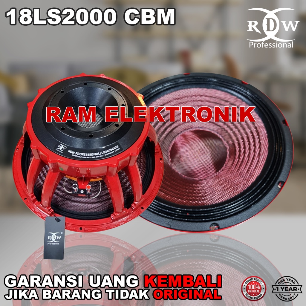 Komponen Speaker 18 Inch RDW 18LS2000 / 18 LS 2000 CBM Original