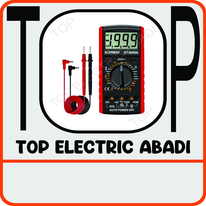 Terlaris Ezren Avometer Mulitemeter Dt - 9205A Digital / Multitester