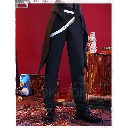 Game Arknights Ebenholz Cosplay Wig Costume Game Arknights Cosplay Ebenholz Cosplay Costume Black Suit