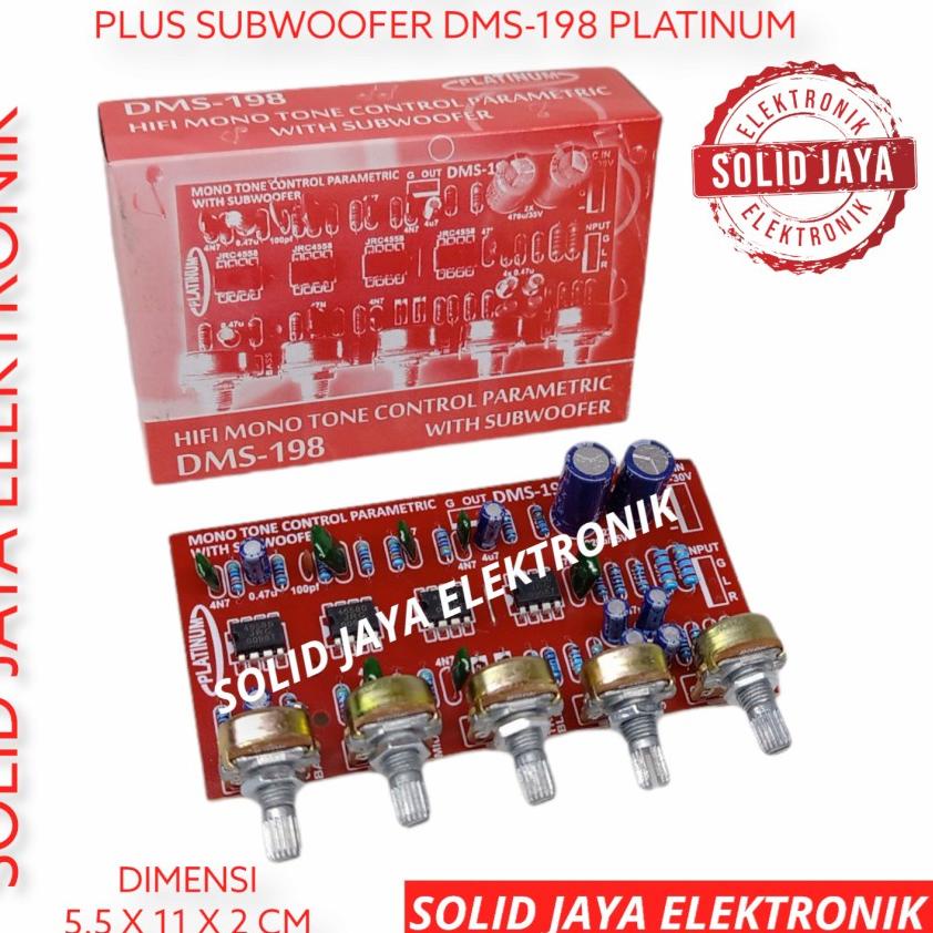 Stok terbaru TONE CONTROL MONO SUBWOOFER PARAMETRIC DMS-198 DMS198 DMS 198 KIT PLATINUM AUDIO PARAME