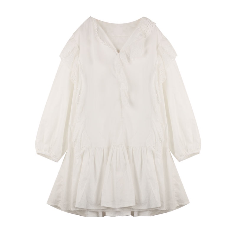 Red rok boneka putih kumikumi rasa desain perempuan renda berongga longgar kasual rok musim gugur Perancis gaun