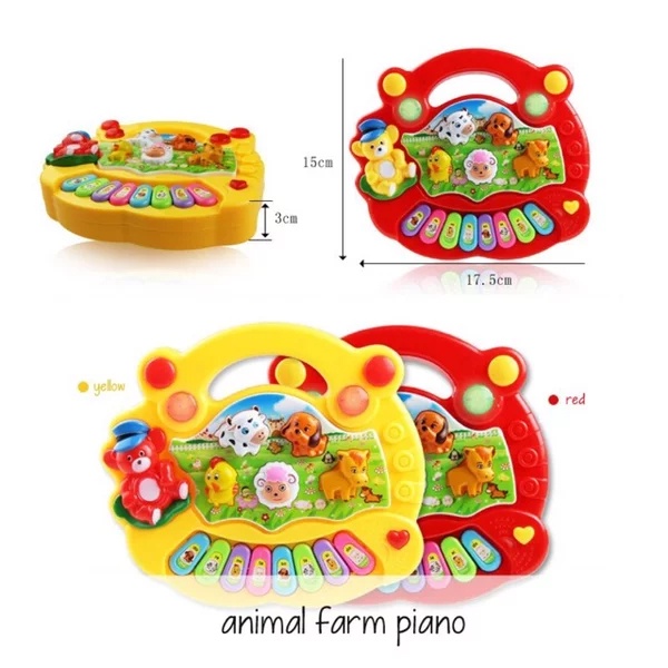 Toy Studio Animal Musik Piano 8 Tombol + 5 Tombol Hewan