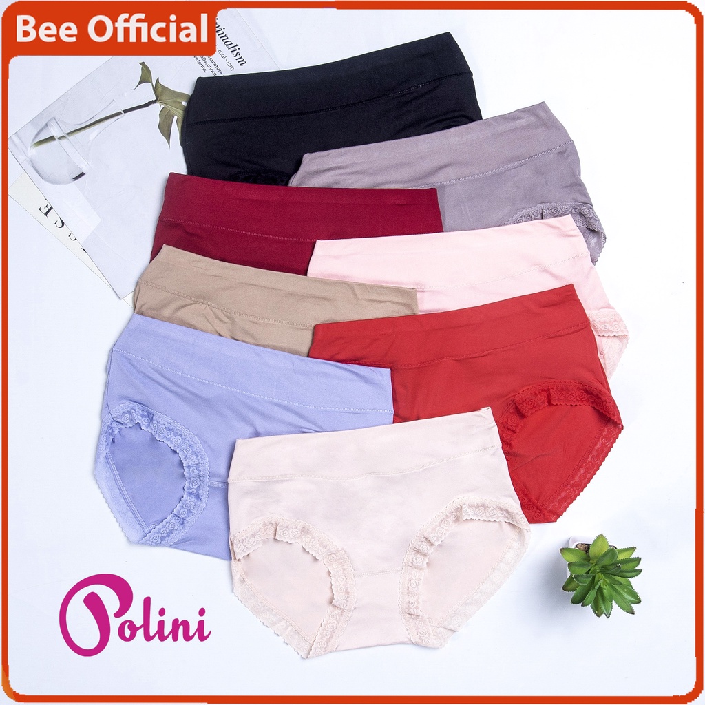 BEE - Celana Dalam Polini Bahan Halus Mid Waist Cd Polos Premium 1261