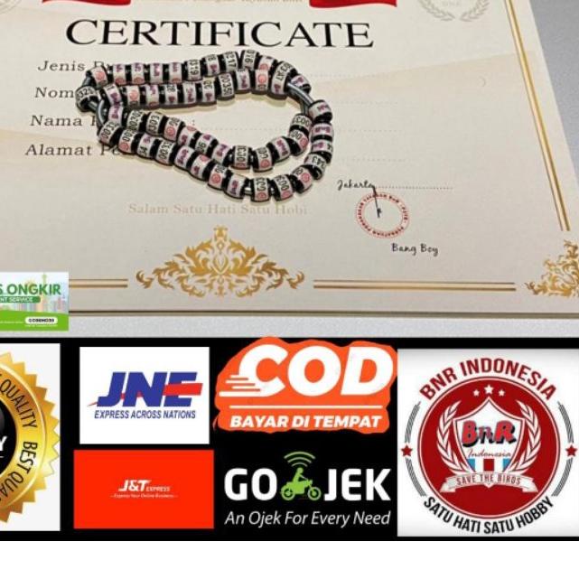 ✿ RING BNR MURAI DAN SERTIFIKAT ASLI RESMI TERPERCAYA NOMER CANTIK TERLARIS. ➭