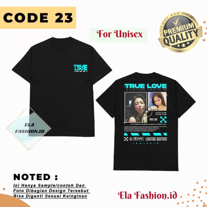 Baju Kaos Sablon Custom Foto Desain Gambar Sendiri Dtf Katun Combed - Sablon Baju Custom 2
