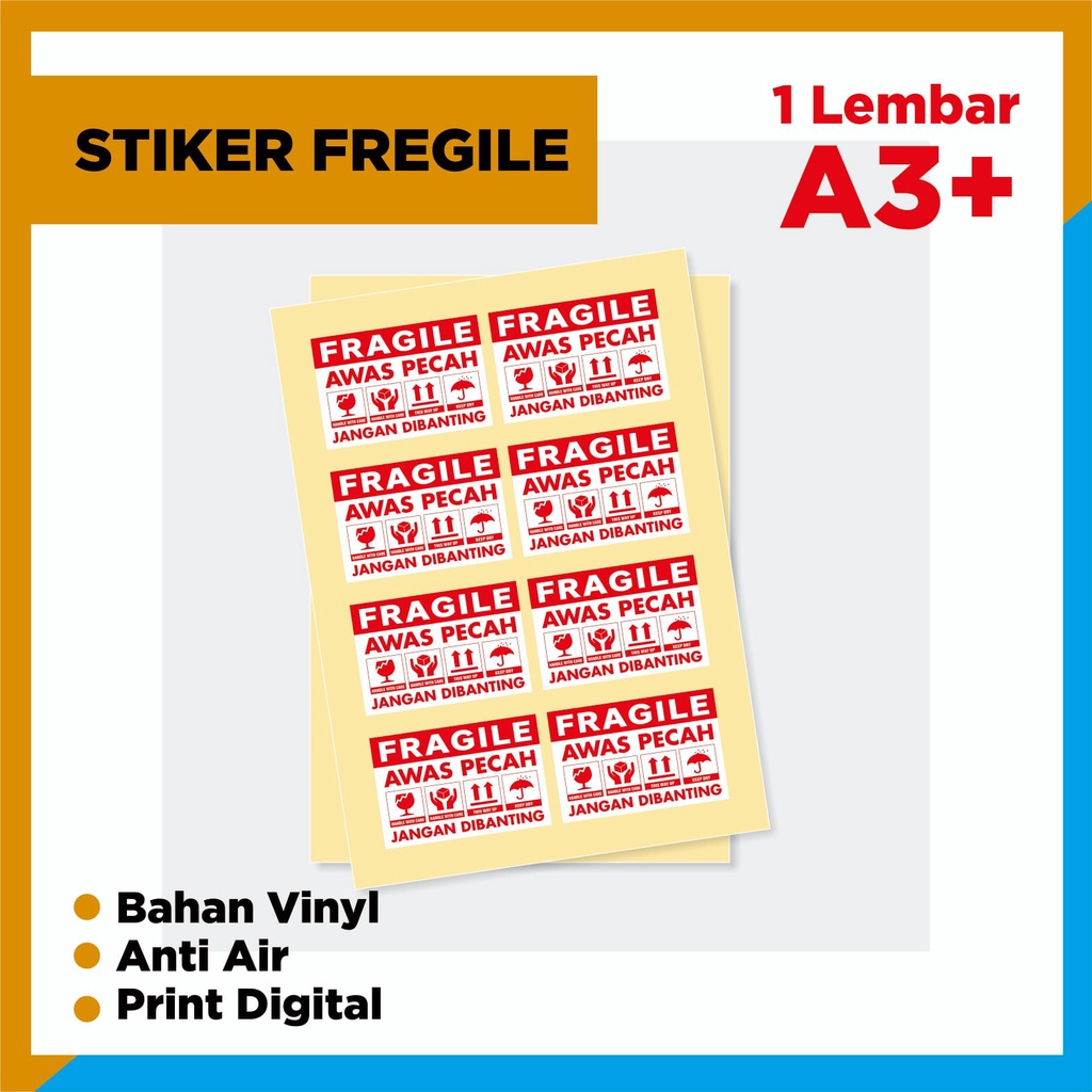 

LABEL STIKER FRAGILE / STIKER AWAS PECAH / STIKER FRAGILE MURAH