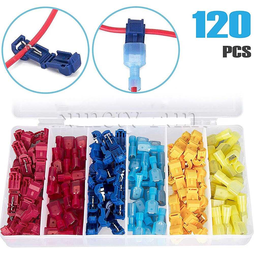 (BISA COD) FTIHSHP WHDZ T-Tap Wire Connector Quick Self-Stripping 120 PCS - SC7