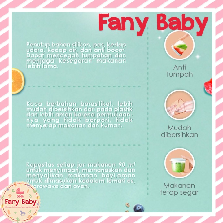 OONEW GLASS BABY FOOD JAR / TB-2001