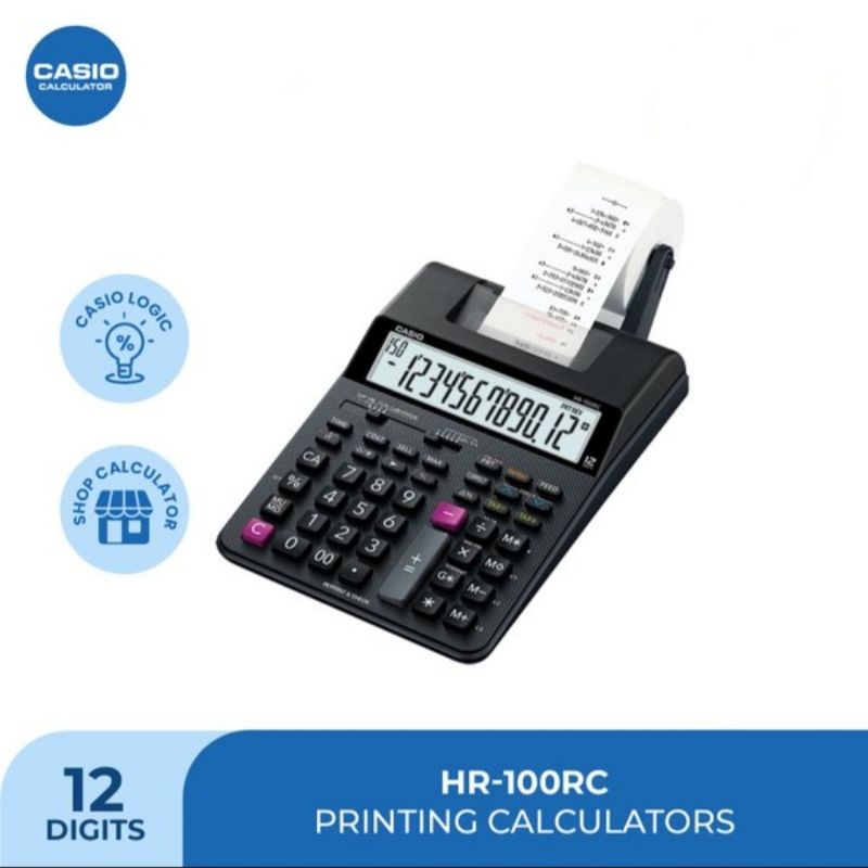 

CASIO KALKULATOR PRINT 12 DIGIT HR 100 RC CHECK REPRINT