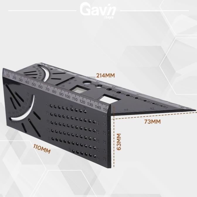 

Speed Square Penggaris Siku Derajat Woodworking Mistar Angle Ruler