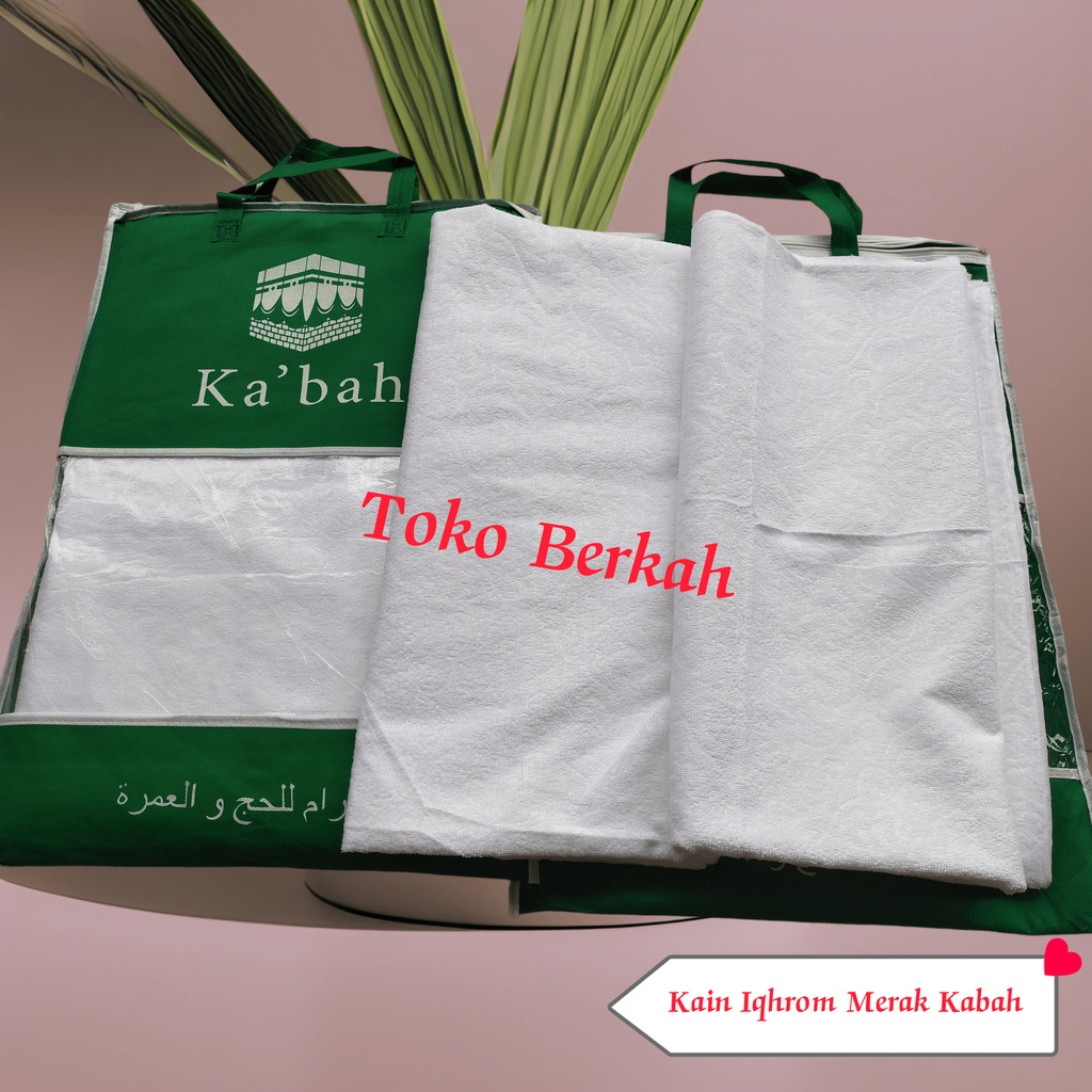 kain iqhrom haji dan umroh 100% katun 100% bahan tidak berbulu merek Kabah