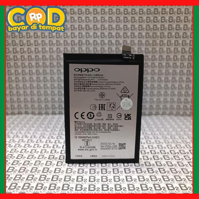 Acc Hp Original Baterai Blp911 Oppo A76 Oppo A96 Realme 9 Pro