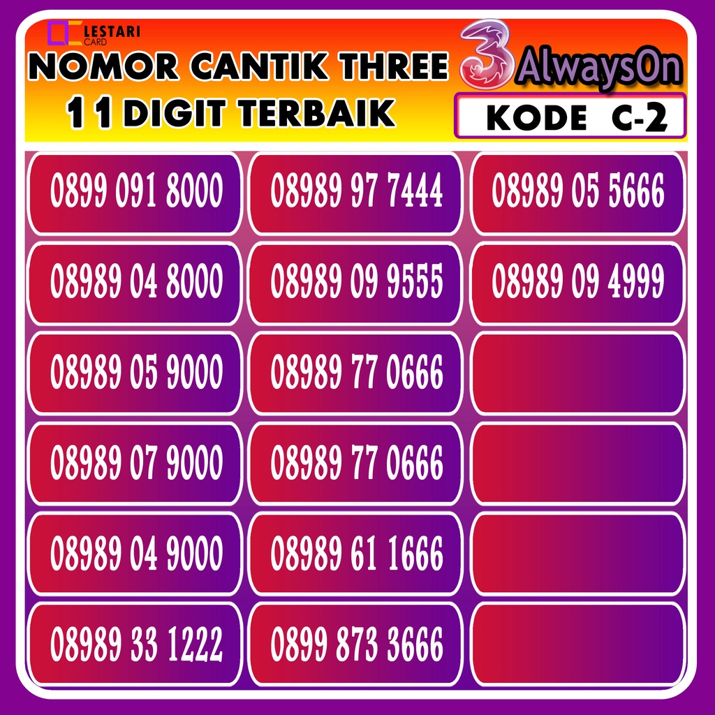 Nomor Cantik Tri Seri Kwartet