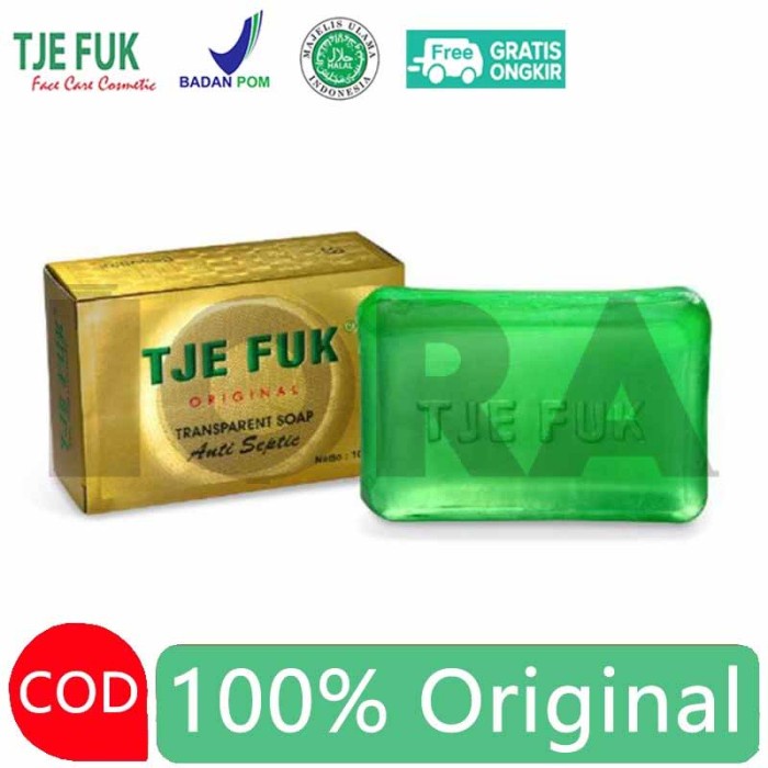Tje Fuk Original Transparent Soap ANTISEPTIC 100g - Sabun Batang Wajah