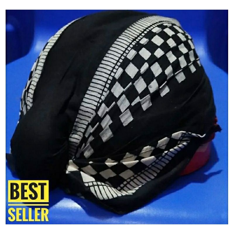 Blangkon Jogja Lipat Jebeh Motif Catur Putih || Blangkon Lipat Dewasa || Blangkon Harga Grosir