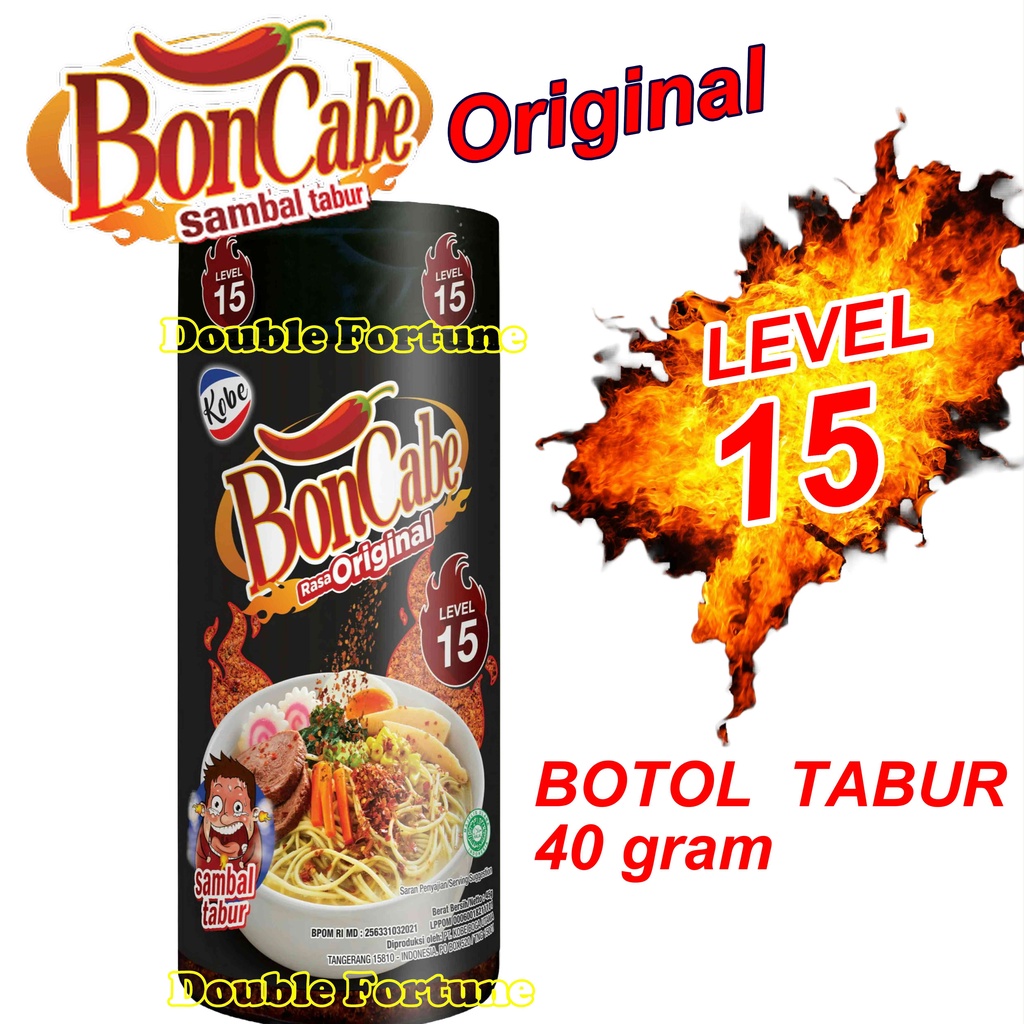 

BON CABE LEVEL 15 ORIGINAL sambal tabur kobe level 15 - Tabung 45g