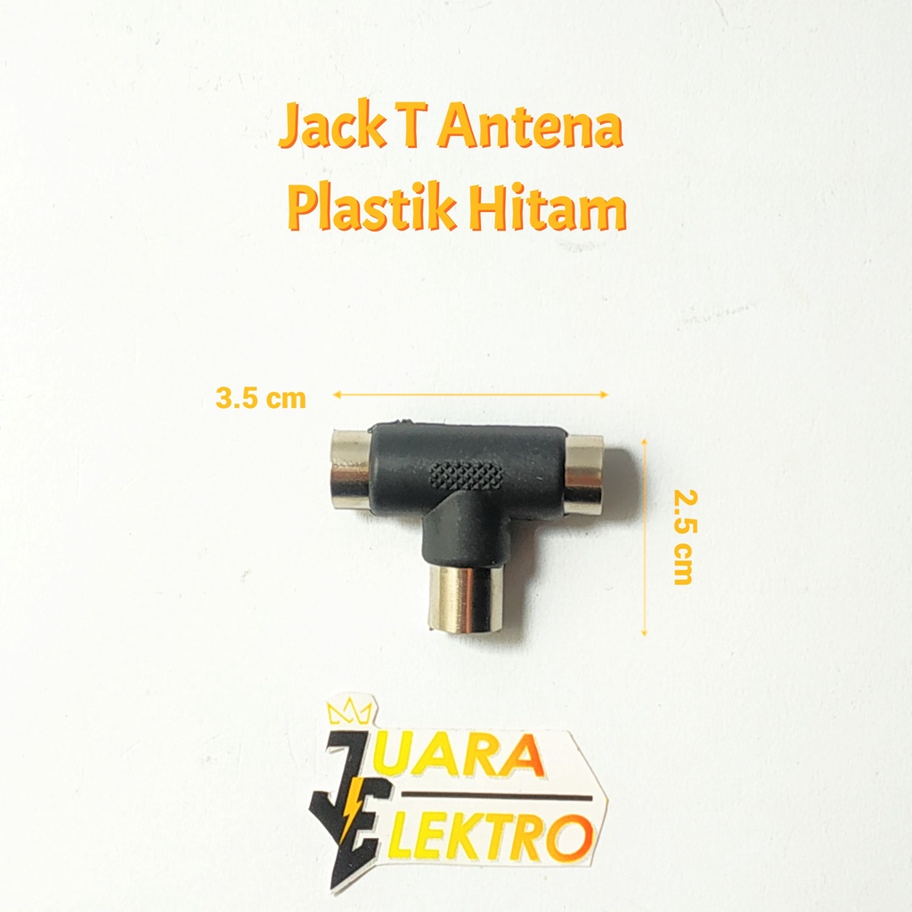 Jack T Antena Plastik Hitam | Jack T Antena-TV Plastik Warna Hitam | Spliter Sambungan