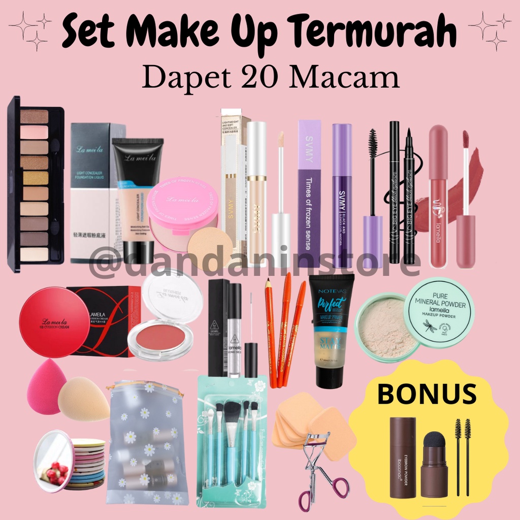 Set Paket Alat Make Up Korea Lengkap Murah 1 Set Komplit Peralatan Kosmetik Makeup Maybelline Remaja