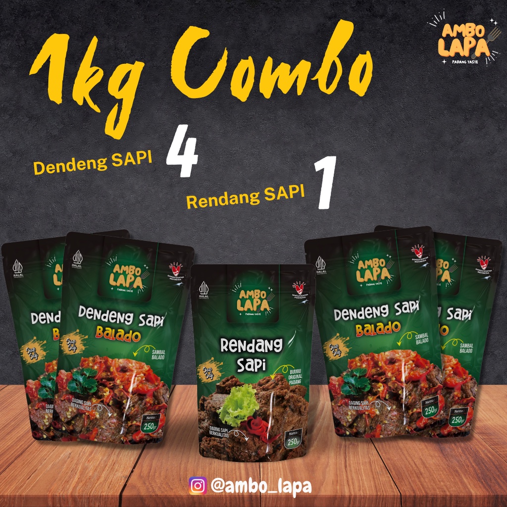 

Ambolapa - Paket 4 Dendeng Balado 1 Rendang Sapi